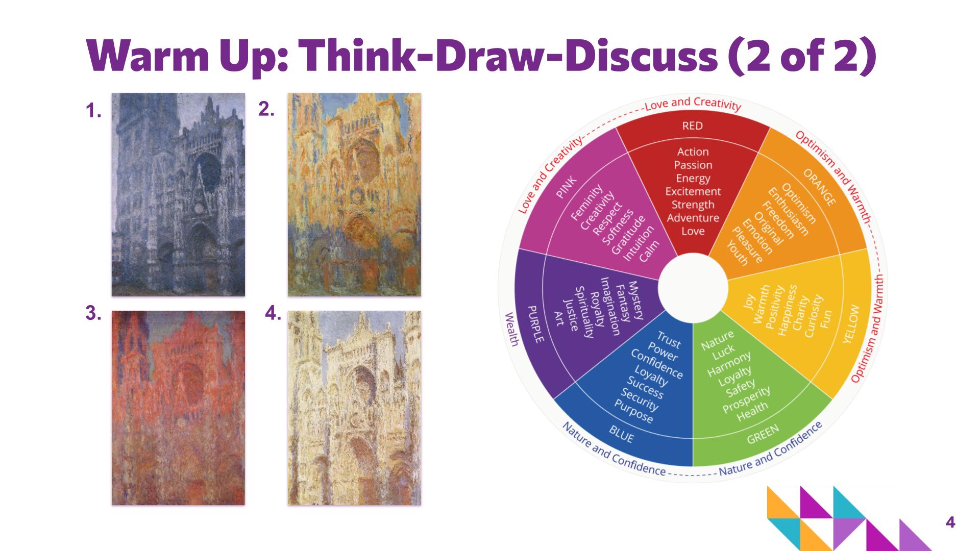 Slide 4: Warm Up: Think-Draw-Discuss (2 of 2) — Albers Squares