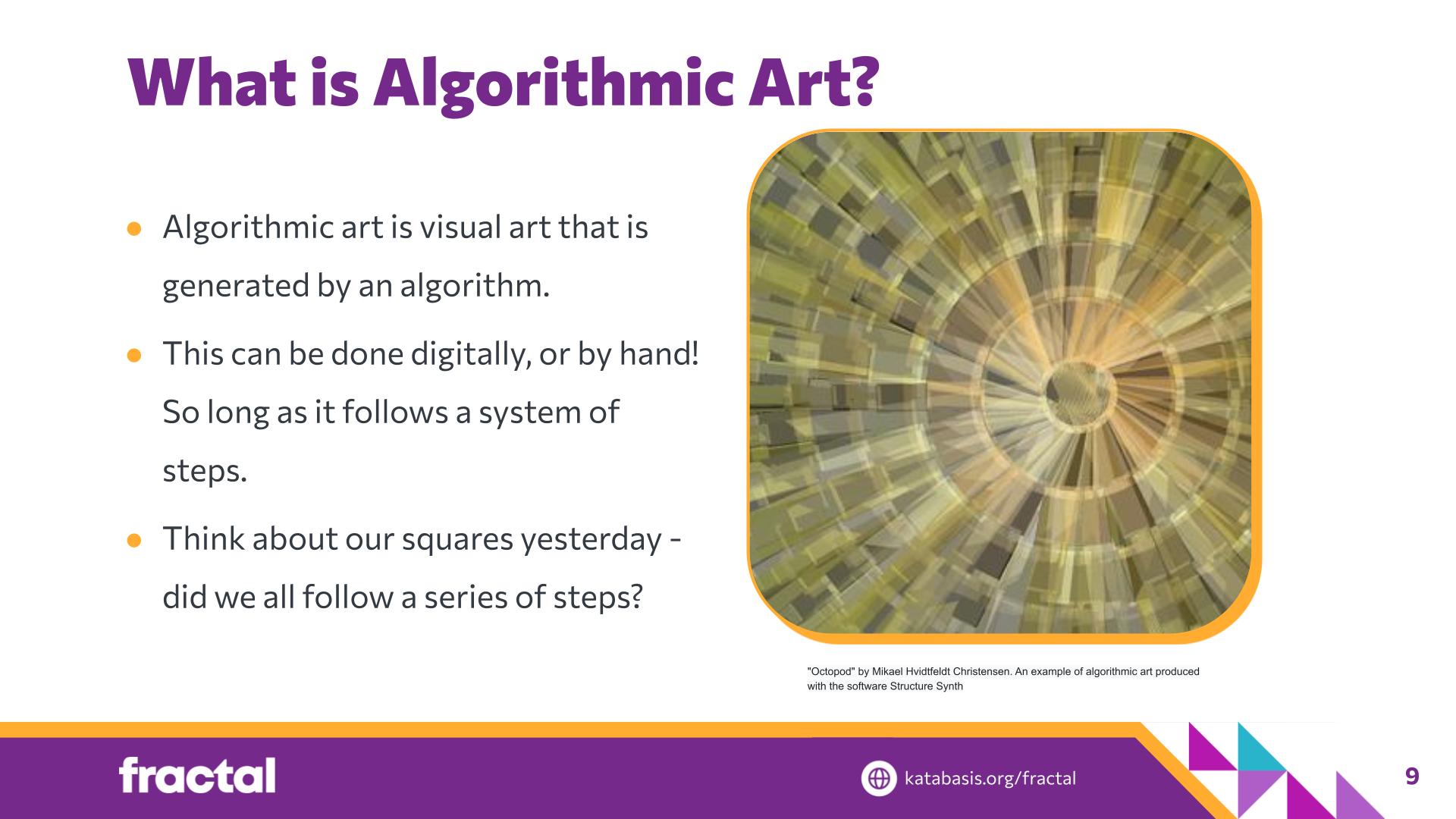 Slide 9: What is Algorithmic Art? — Coding Kandinsky
