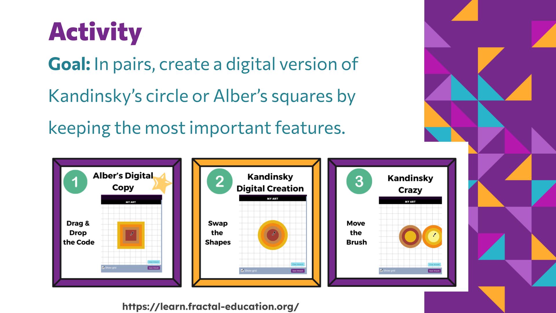 Slide 13: Activity — Coding Kandinsky