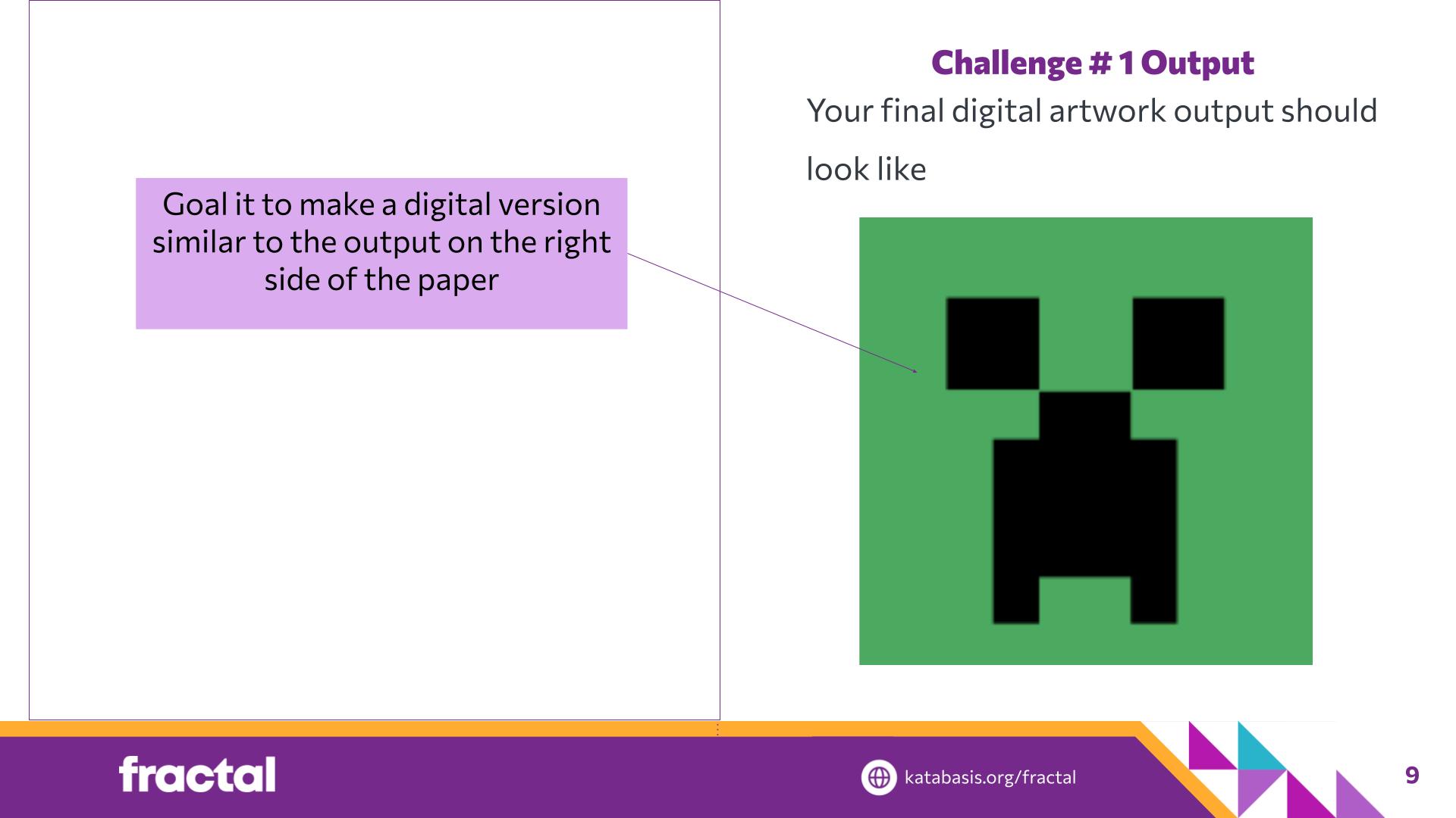 Slide 9: Challenge # 1 Directions — Coding Abstraction