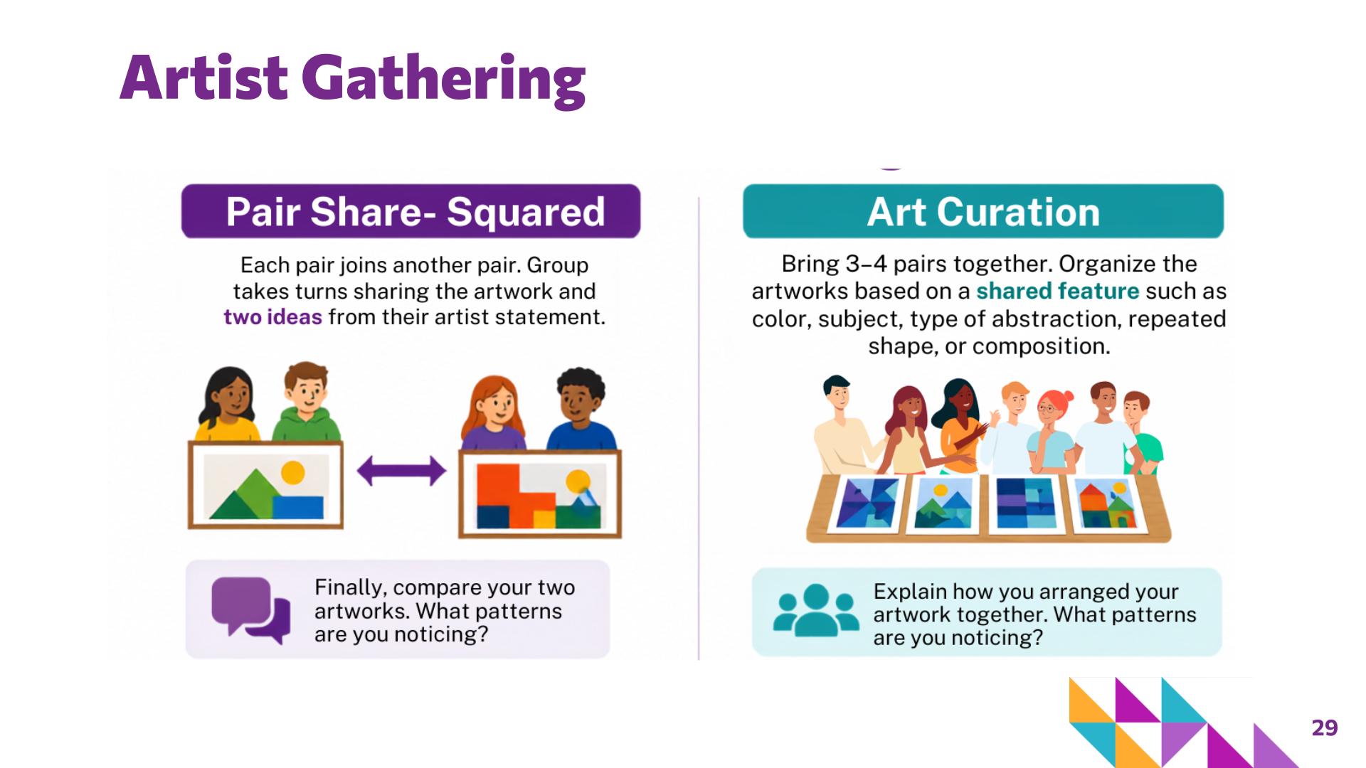 Slide 29: Artist Gathering — Art with Shapes