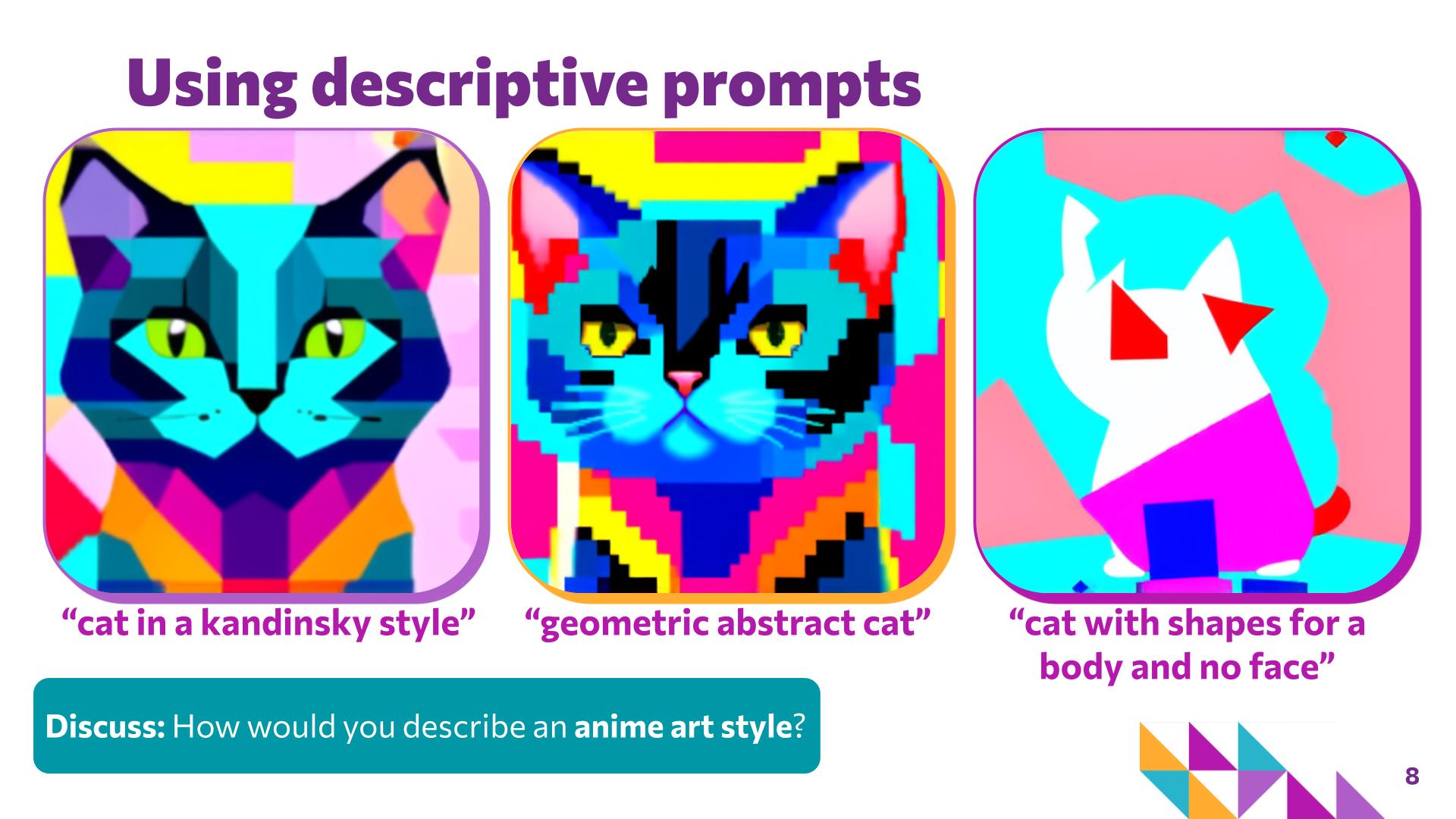 Slide 8: Using descriptive prompts — Picture it with Words