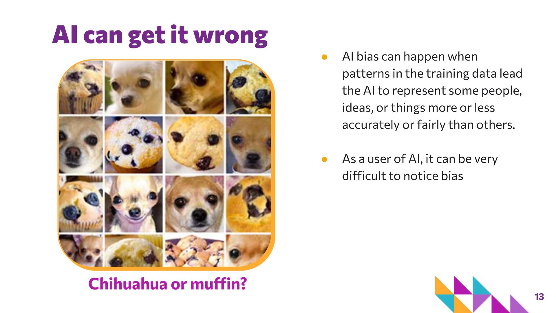 Slide 13: AI can get it wrong — Picture it with Words