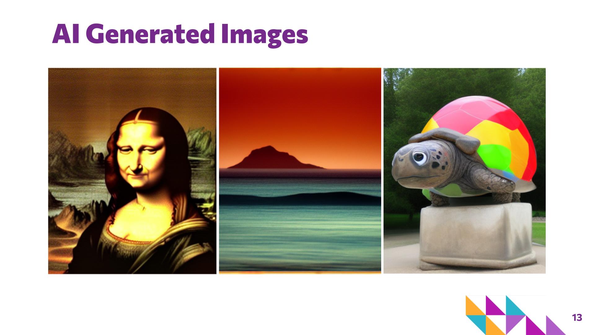 Slide 13: AI Generated Images — Art Remix