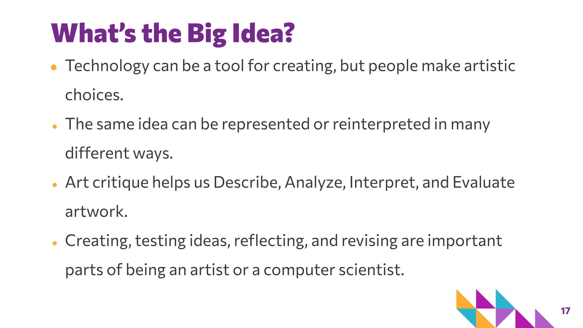 Slide 17: What’s the Big Idea? — Art Remix