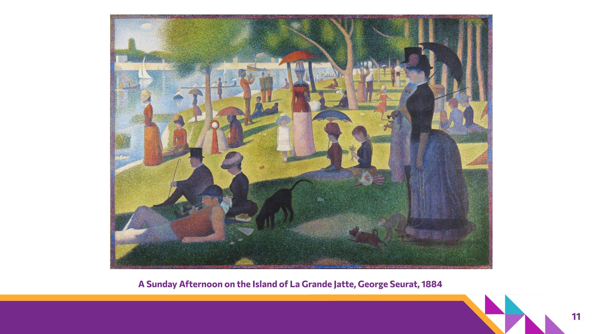 Slide 11: What about pointalism? — Abstraction with Paper Pixels