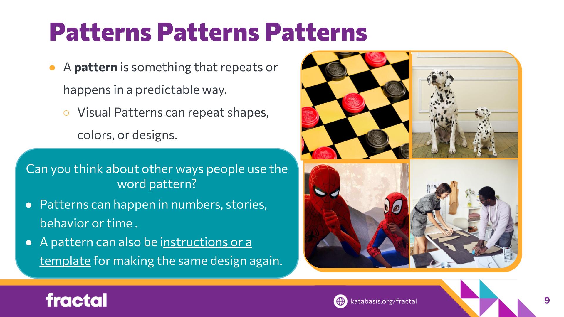 Slide 9: Patterns Patterns Patterns — Patchwork Pixels